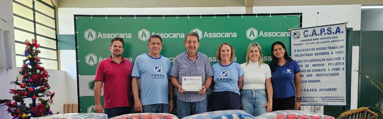 Assocana realiza entrega de arroz arrecadados ao CAPSA